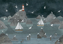 Синие фотообои Factura KIDS LIGHTHOUSE 8